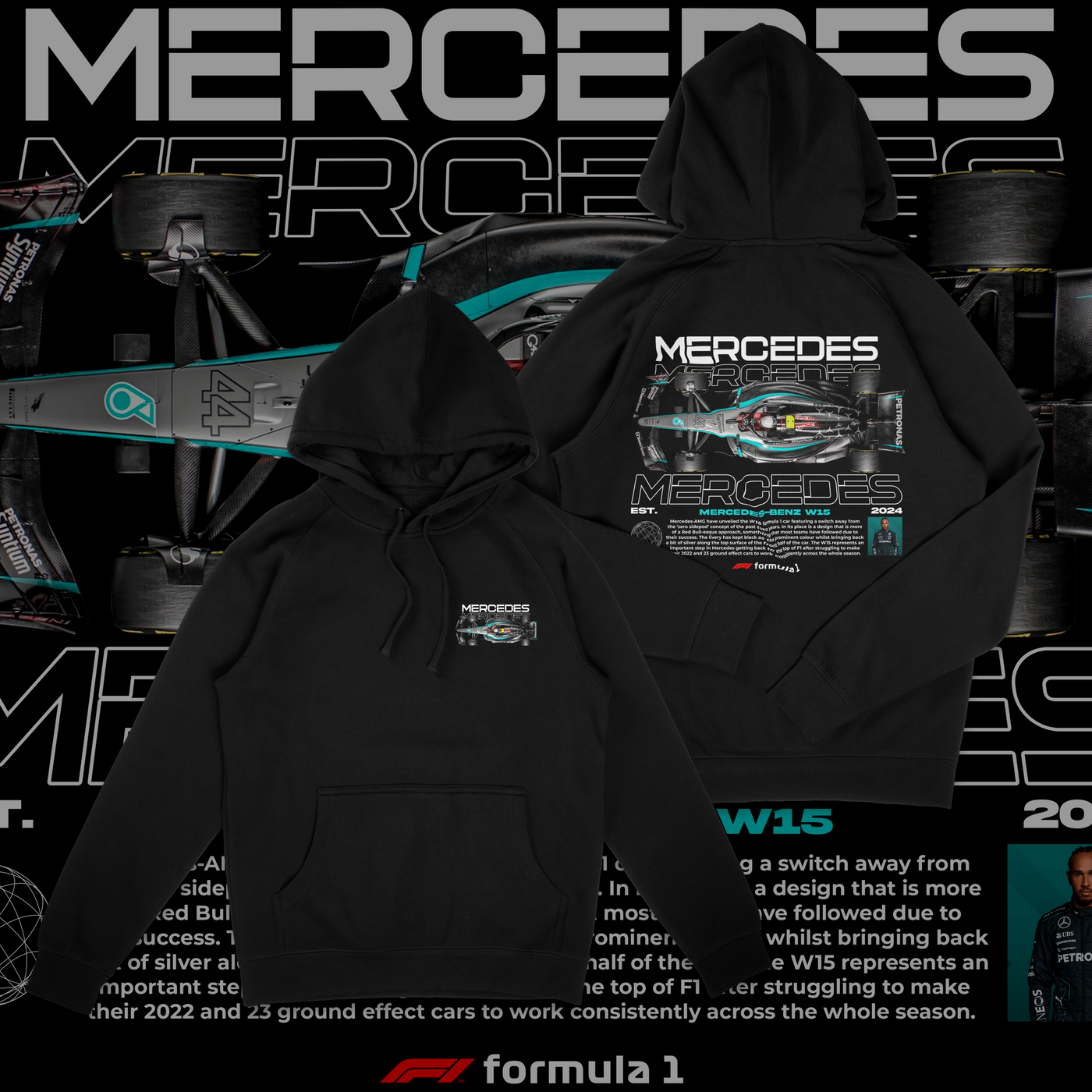 Mercedes F1 W15 Hoodie