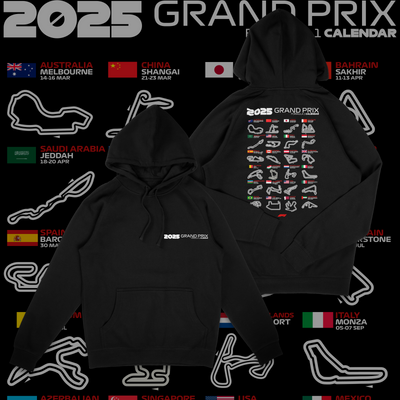 Formula 1 Season Calendar Hoodie